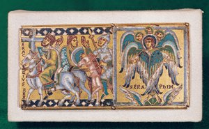 Plaque représentant Héraclius (c.575-641) et la Vision d