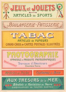 Planche n° 20 : Modèles de signalisation pour peintre de lettres Art Nouveau - French School
