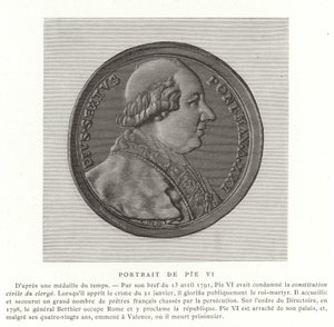 Pape Pie VI - French School