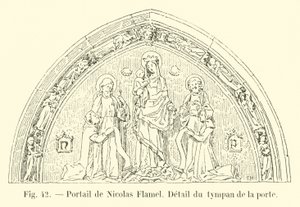 Portail de Nicolas Flamel, (détail) - French School
