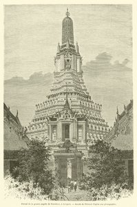 Portail de la grande pagode de Wat-Chan, à Bangkok - French School