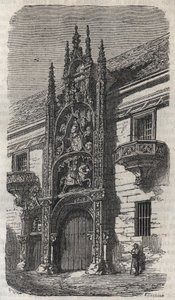 Porte du Palais Ducal de Nancy (Palais des Ducs de Lorraine) (1502-1512) - gravure dans 