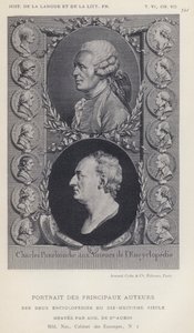 Portrait des principaux auteurs des deux encyclopédies du XVIIIe siècle - French School
