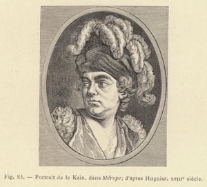 Portrait de le Kain, dans Mérope, d
