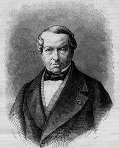 Portrait du Baron James de Rothschild (1792-1868), banquier allemand. Gravure dans "Le Monde Illustré" n°298 du 27 décembre 1862 - French School