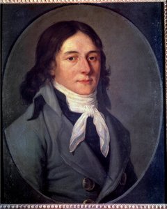 Portrait de Camille Desmoulins (1760-1794), politicien pendant la Révolution française. Peinture de l