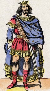 Portrait de Caribert, Roi des Francs (561-567). - French School