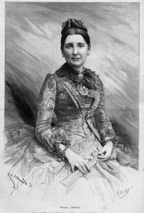 Portrait de Cécile Carnot (née Dupont-White) (1841-1898), épouse de Sadi Carnot, Président de la République française. Gravure dans "Le Monde Illustré" n°1678 du 25 mai 1889 - French School