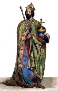 Portrait de Charlemagne (742-814) - French School