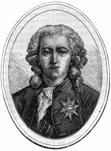 Portrait de Charles Alexandre de Calonne, politicien français sous Louis XVI (1734-1802), contrôleur général des finances. Gravure dans « Histoire des Papes-Rois-Reines et Empereurs à travers les siècles » par Maurice Lachatre