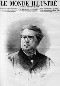 Portrait de Charles Floquet (1828-1896), président du Conseil des ministres de 1888 à 1889. Dans « Le Monde Illustré » en 1888 - French School