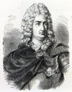 Portrait de Charles François Du Fay (1698 - 1739), chimiste et physicien français - dans "Album de la Science; savants illustres; Grandes découvertes" 1896. - French School