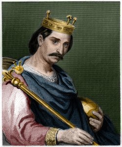 Portrait de Charles II le Chauve (823-877), roi de France - dans « Histoire des Français » de Lavallée, gravure, sd