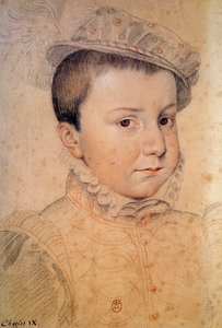 Portrait de Charles IX enfant (1550-1574). Dessin anonyme de l