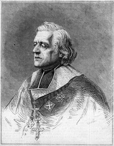 Portrait de Charles Joseph Eugène de Mazenod (1782-1861), évêque de Marseille. Gravure dans « Le Monde Illustré » n°216 du 1er juin. - French School