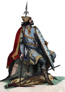 Portrait de Charles Martel (688-741), chef militaire et politique franc - French School