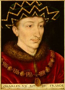 Portrait de Charles VII (1403-1461) roi de France - French School