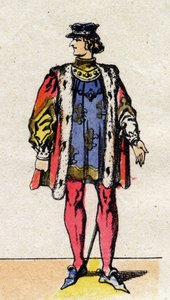 Portrait de Charles VI de France, dit Charles le Bien-Aimé (1368-1422) (dynastie des Capétiens). - French School