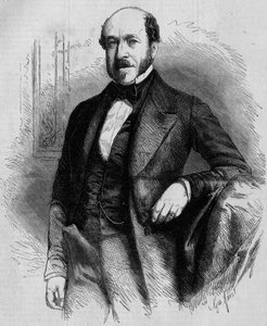 Portrait de Charles de Morny (1811-1866), homme politique français, président du Corps Législatif sous le Second Empire. Gravure dans « Le Monde Illustré » n°33 du 28 novembre 1857.