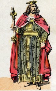Portrait de Childebert I (v. 497 - 558), roi des Francs. - French School