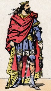 Portrait de Childéric II, roi des Francs de 670 à 673. - French School
