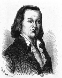 Portrait de Claude Chappe (1765 - 1807), ingénieur français qui a réalisé le premier télégraphe aérien - dans « Album de la Science ; savants illustres ; Grandes découvertes » 1896.