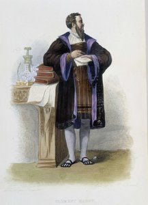 Portrait de Clément des Marets dit Marot, poète français (1496-1544) - dans « Le Plutarque français », par Mennechet - French School