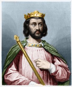 Portrait de Clotaire (Clothaire) III (652 - 673), Roi de Neustrie et de Bourgogne - dans « Histoire des Français » par Lavallée, gravure, sd