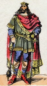 Portrait de Clovis Ier (v. 466 - 511), Roi des Francs. - French School