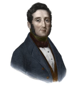 Portrait du comte Hippolyte François Jaubert (1798-1874), homme politique et botaniste français. Dans "Livre des Orateurs" par Louis de Cormenin Timon. 1842. Collection privée.