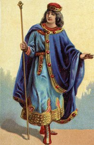 Portrait de Dagobert II, roi des Francs de 711 à 716 - French School