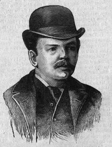 Portrait du Dr Leander Starr Jameson (1853-1917), Premier ministre britannique de la colonie du Cap en Afrique du Sud (Transvaal). Gravure dans « La gazette du dimanche » du 16 janvier