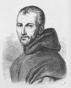 Portrait du Père Mersenne (1588 - 1648) - dans « Album de la Science ; savants illustres ; Grandes découvertes » 1896 - French School