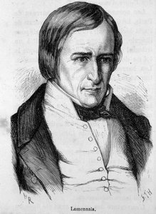 Portrait de Félicité Robert de La Mennais ou Lamennais, prêtre et écrivain français (à Saint-Malo) - French School