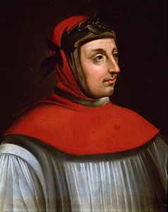 Portrait de Francesco Petrarca, dit Pétrarque - French School