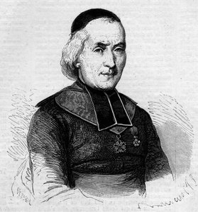 Portrait de François Joseph Le Brotier (1799-1885), évêque de Montpellier. Gravure dans « Le Monde Illustré » n°237 du 26 octobre - French School