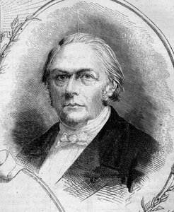 Portrait de François Jules Devinck, industriel et homme politique français. Gravure dans « Le Monde Illustré » n°262 du 19 avril 1862.