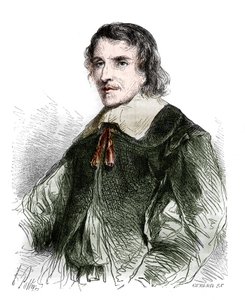 Portrait de François de La Mothe Le Vayer (1585-1672), philosophe français. Gravure de 1858 - French School