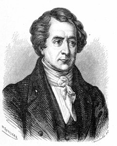 Portrait de François Arago (1786 - 1853) - dans « Album de la Science ; savants illustres ; Grandes découvertes » 1896. - French School