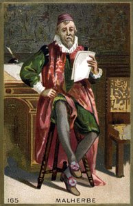 Portrait de François de Malherbe (1555-1628). Chromolithographie du 19ème siècle