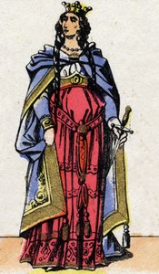 Portrait de Frédégonde, Reine de Neustrie (545-597).
