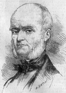 Portrait de Frédéric Millet (1796-1859), miniaturiste français. Gravure dans « Le Monde Illustré » n°133 du 29 octobre.