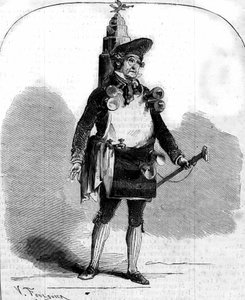 Portrait de Frédérick Lemaître (1800-1876), comédien français dans « Le Marchand de coco » par Adolphe d