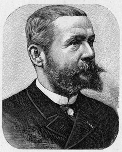 Portrait de Gaston Tissandier (1843 - 1899), aéronaute français - dans « Album de la Science; savants illustres; Grandes découvertes » 1896 - French School
