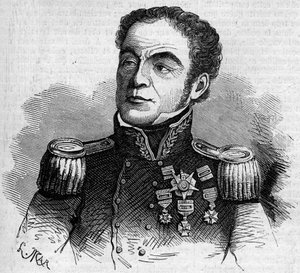 Portrait du général Antonio Lopez de Santa Anna - French School
