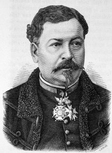 Portrait du général Jean Auguste Margueritte (1823 - 1870, mort à la bataille de Sedan), père de Paul et Victor Margueritte - dans « L