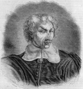 Portrait de Gui (Guy) Patin (1601-1672), médecin et écrivain français. Gravure de Bocour dans « Le Magasin pittoresque » - French School