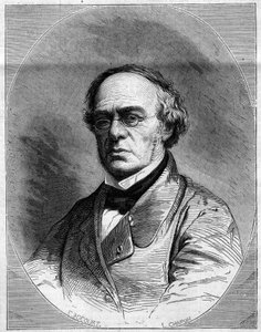 Portrait de Halévy (Jacques Fromental Lévy, dit) (1799-1862), compositeur français. Gravure dans « Le Monde Illustré » n°25 du 29 mars