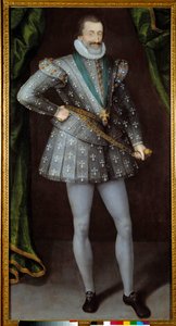 Portrait de Henri IV Roi de France (1553-1610) peinture anonyme du 17e siècle. Grenoble, Musée des Beaux-Arts - French School