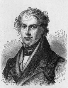 Portrait de J. B. Biot (1774 - 1862), physicien français - dans "Album de la Science; savants illustres; Grandes découvertes" 1896. - French School